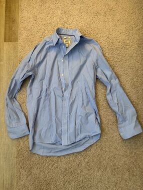 Jos. A. Bank Light Blue Gingham Slim Fit Dress Shirt